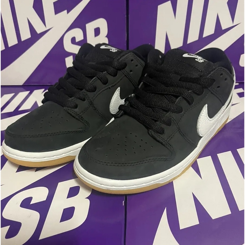 Nike SB Dunk Low Pro Black/ White-Black Gum Bottom CD2563-006 Men 10/ Wmns 11.5
